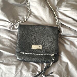 Black MK Crossbody with silver hardware